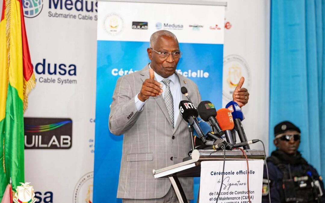 Infrastructures numériques en Guinée : Bah Oury préside la cérémonie de signature d&rsquo;un accord de maintenance – Infos-reelles.com